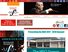 Tablet Screenshot of monmouthsymphony.org